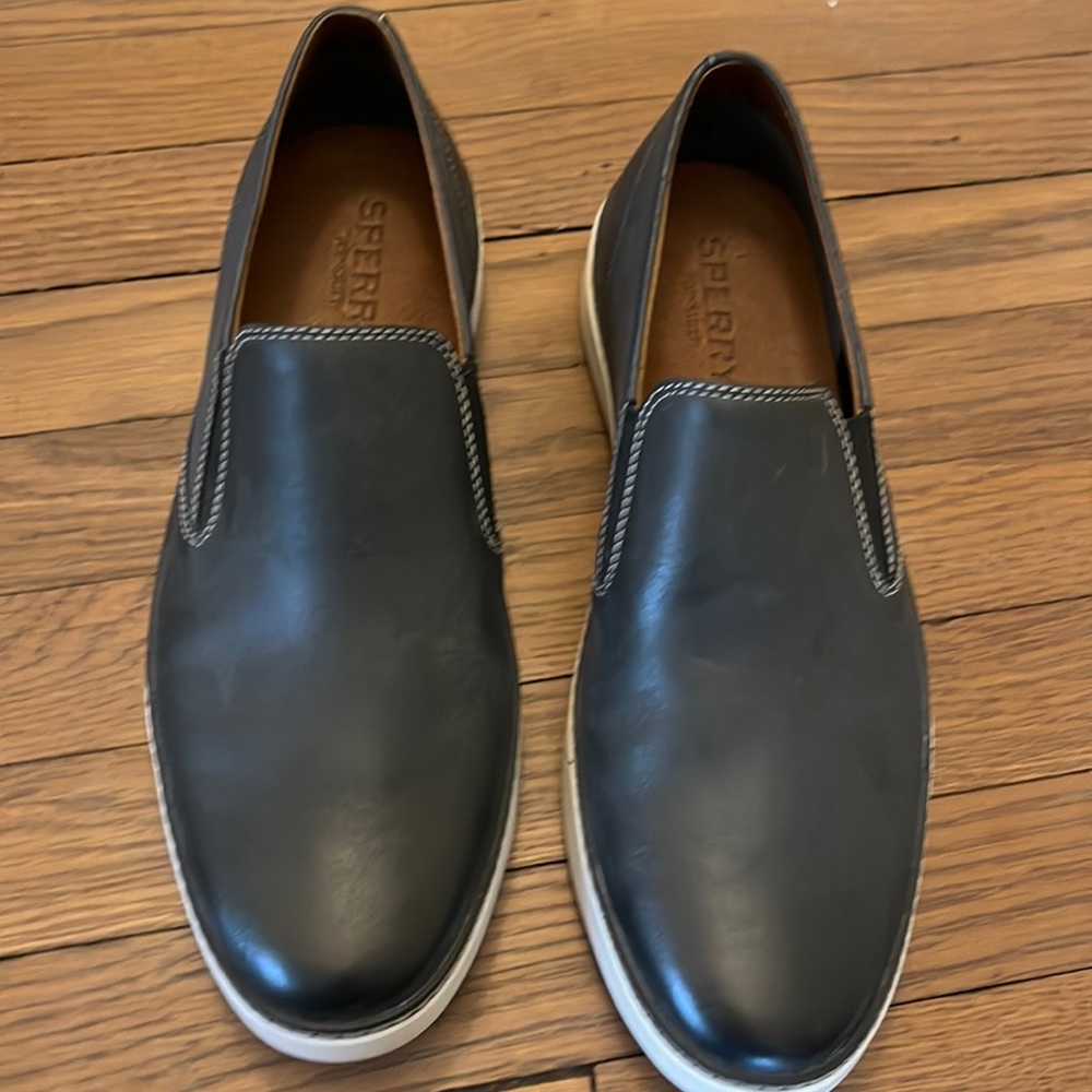 New Sperry leather slip on